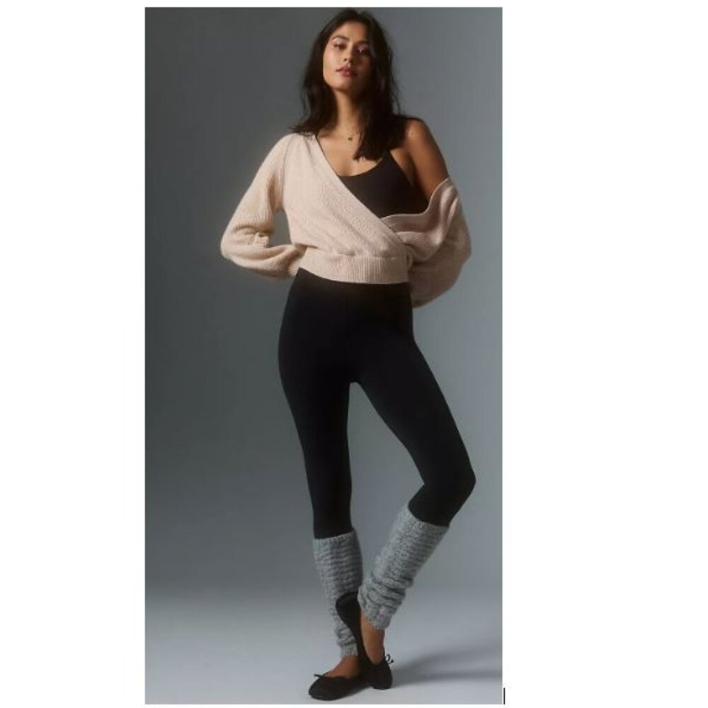 By Anthropologie Deep-V Sweater in Beige - Size X-Small